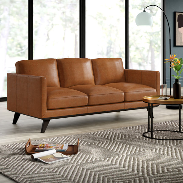 Wood Frame Leather Sofa Wayfair Wood Frame Leather Sofa Wayfair