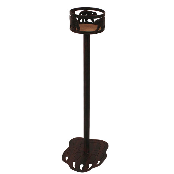 Christopher Iron Bear Band Bear Paw Base Pub Table By Millwood Pines Great price