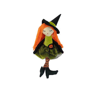 Good Luck Kitchen Witch Halloween Doll Handmade Hanging Ornament Pumpkin Orange Hat Home Decor Art Figurine Hand Sculptured Small With Rag Home Décor Ornaments Accents Delage Com Br