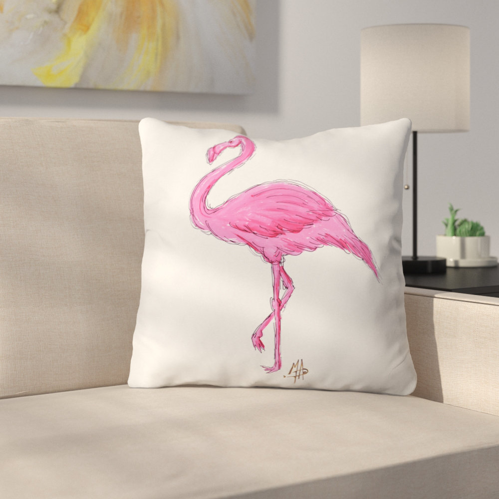 flamingo lumbar pillow