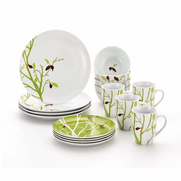Seasons Changing 16 Piece Dinnerware Set Service for 4 by Rachael Ray