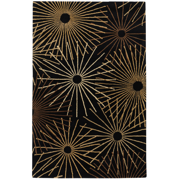 Deweese Black Area Rug by Ebern Designs