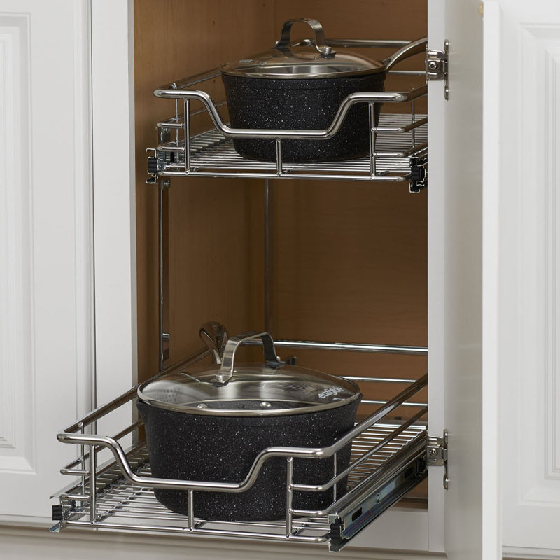 Dual Slide 2 Tier Under Sink Pull Out Drawer Reviews Birch Lane