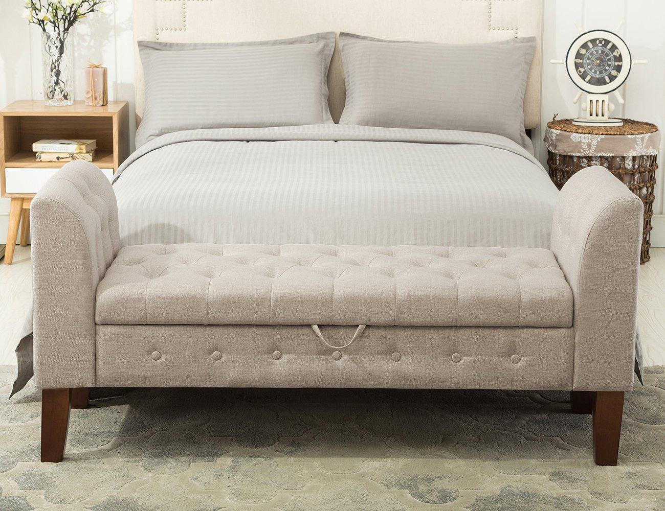 Battle Upholstered Storage Bench