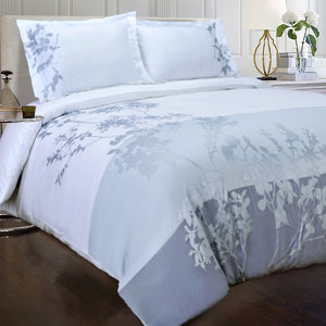 Sydney 3 Piece Embroidered Reversible Duvet Cover Set