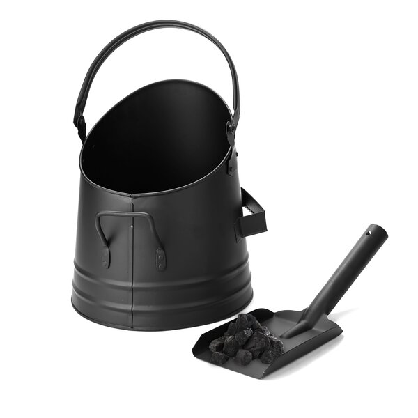 Black Waterloo Bucket Heavy Duty Metal Fireside Waterloo Bucket Fireplace Hod Scuttle Coal Fuel Ash Wood Log Storage Option With Shovel And Poker Diy Tools Fireplace Accessories Clinicadelpieaitanalopez Com