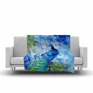 Victoria Krupp Peacock Digital Fleece Blanket