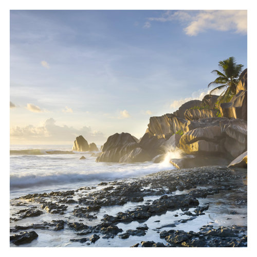 Sunset in Island Paradise 3.36m x 3.36m Textured Matt Peel & Stick Wall Mural East Urban Home