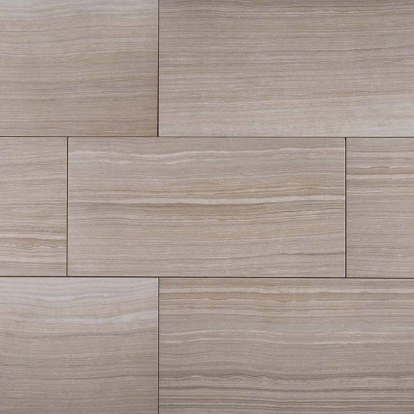 Eramosa 12 x 24 Porcelain Wood Look/Field Tile in Silver by MSI