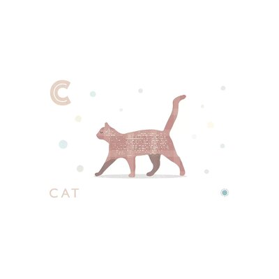 Cat - Graphic Art Print East Urban Home Format: Wrapped Canvas, Size: 18