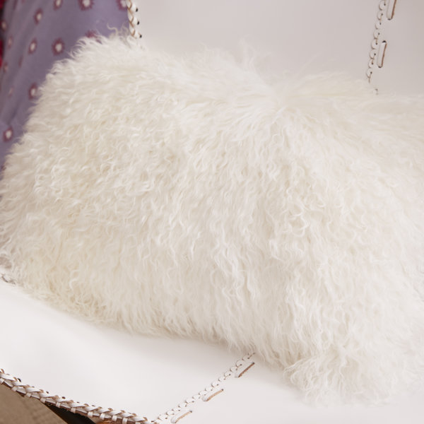 Becky Fur Lumbar Pillow by Zipcode Design| @ $69.05