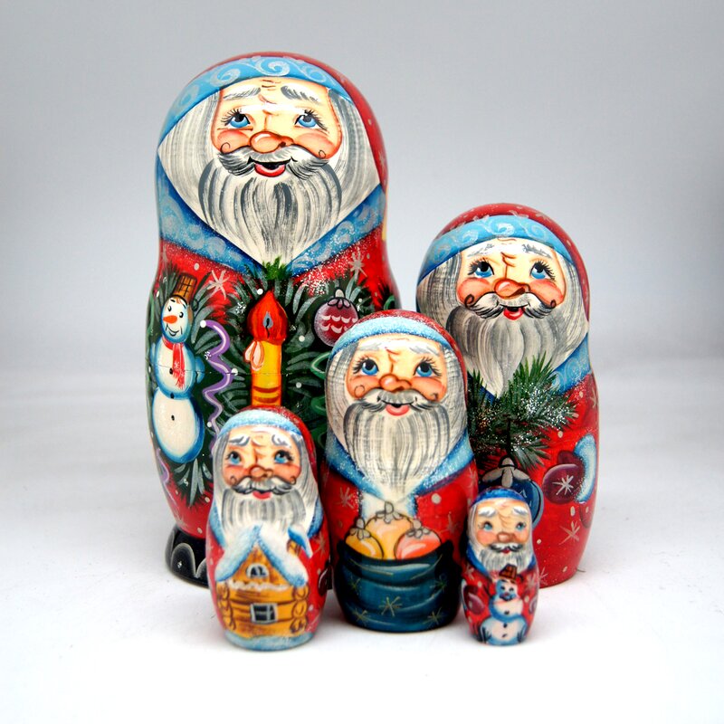 christmas russian nesting dolls