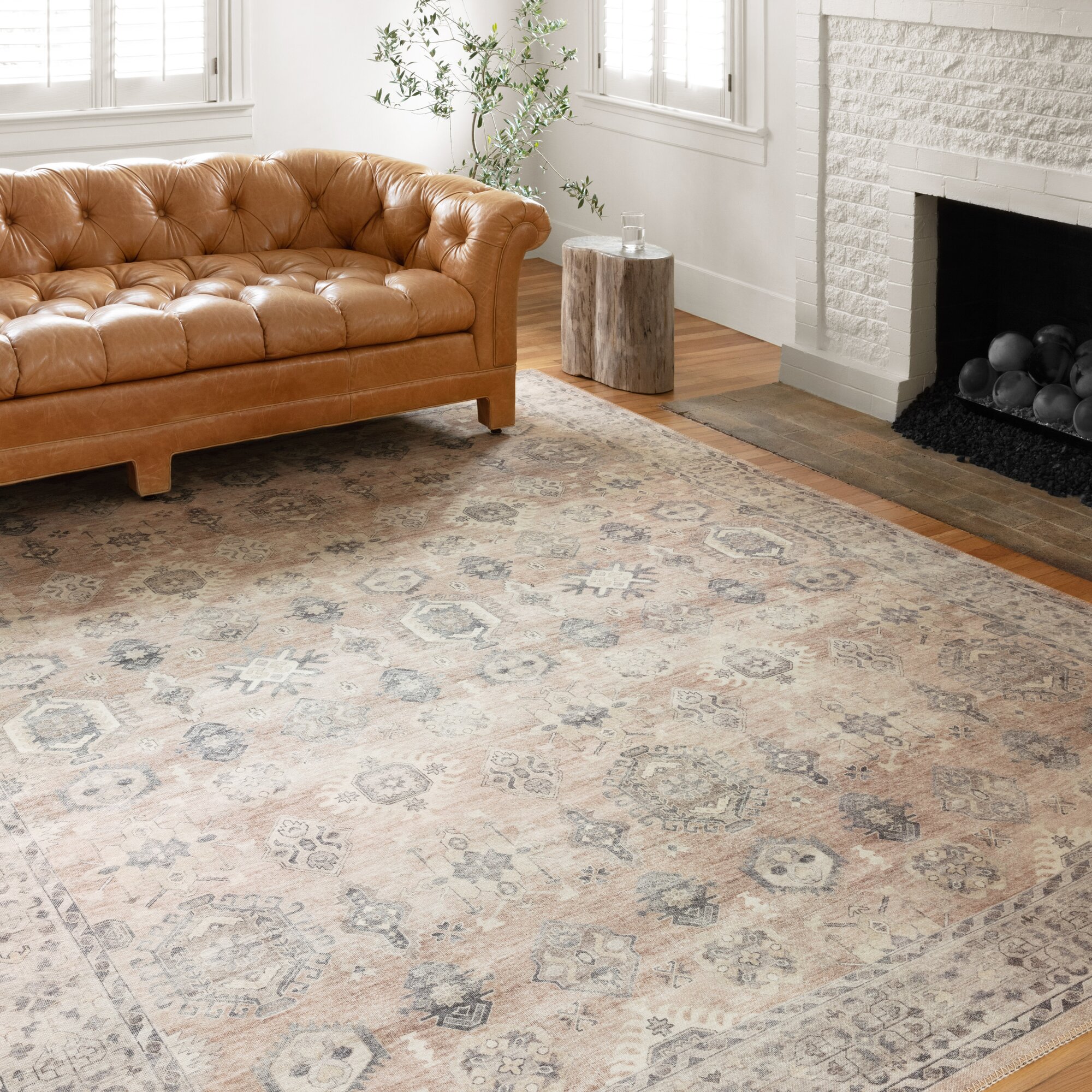Oriental Ivory, Beige, and Grey Area Rug