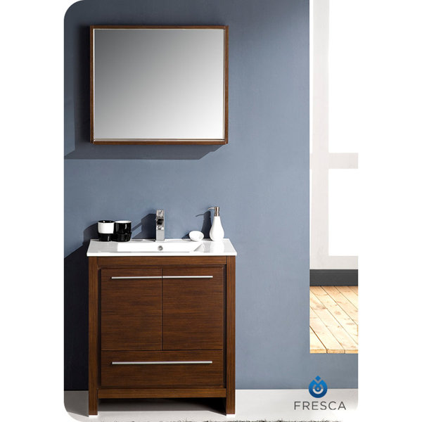 Allier 30 Single Bathroom Vanity Set with Mirror by Fresca