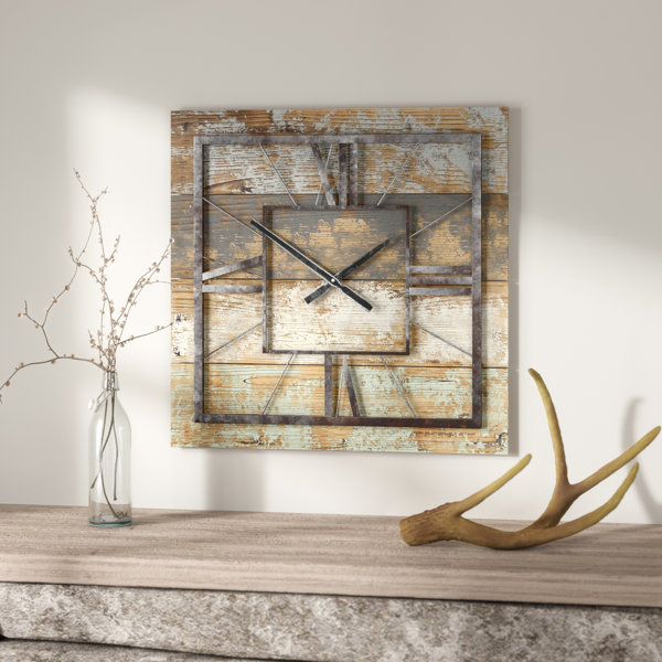 Square Wall Clock by Loon Peak