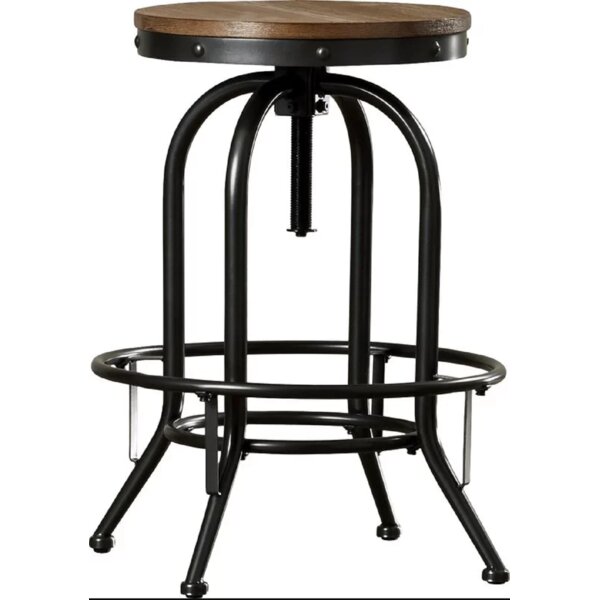 Caceres Adjustable Height Swivel Bar Stool Williston Forge W000347134 ...