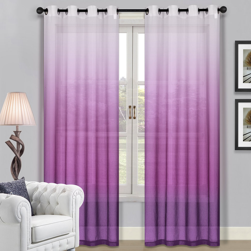 Viv + Rae Declan Solid Sheer Grommet Single Curtain Panel & Reviews