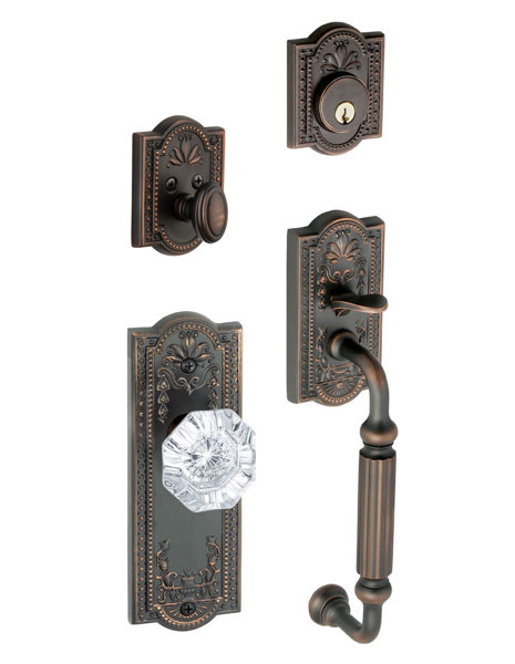Parthenon Keyed Door Knob by Grandeur