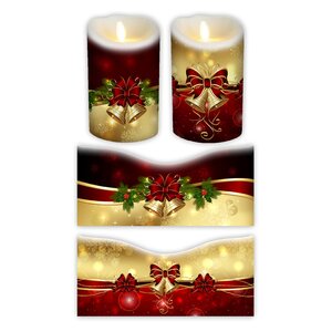 2 Piece Holiday Votive Candle Wrap (Set of 2)