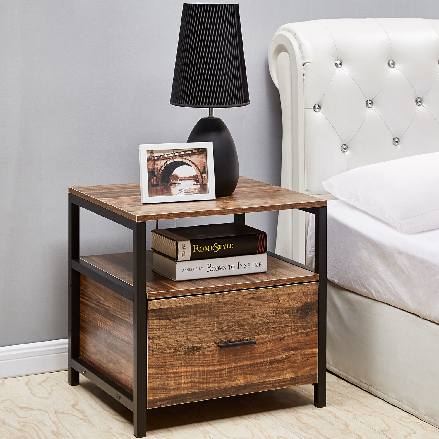 Williston Forge Ladd 1 Drawer Nightstand Reviews Wayfair