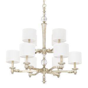 Quartz 10-Light Shaded Chandelier