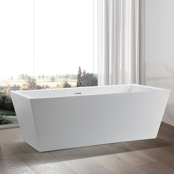 67 x 31.5 Freestanding Soaking Bathtub by Vanity Art
