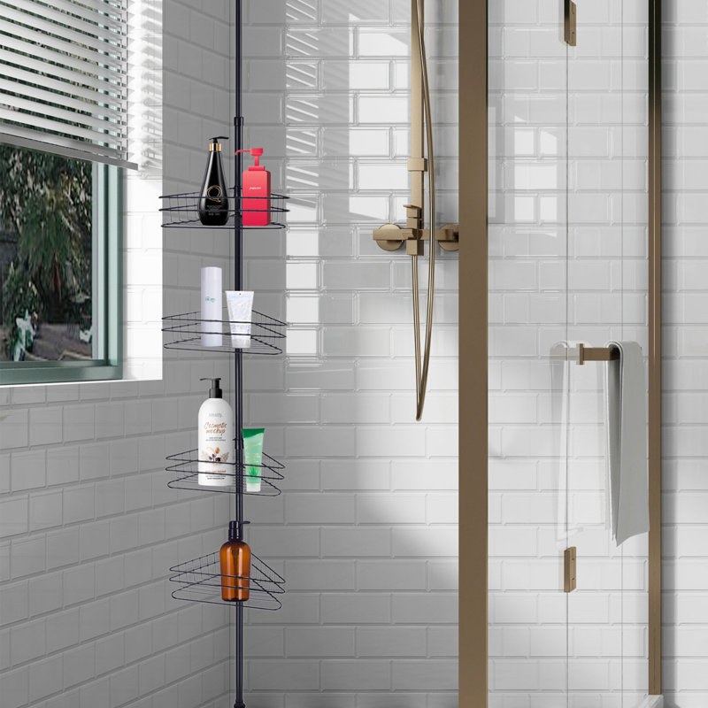 Rebrilliant 4 Tier Metal Bathroom Telescopic Corner Shower ...