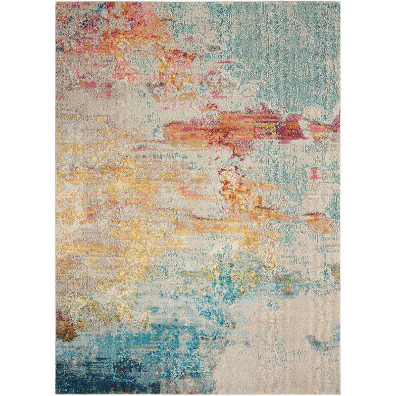 Hashtag Home Teppich Nourison In Blau Und Gelb Bewertungen