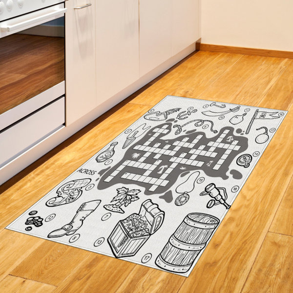 East Urban Home Ambesonne Word Search Puzzle Area Rug Colourless