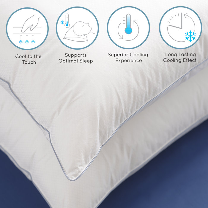 Alwyn Home Cool Rest Plush Down Alternative Cooling Bed Pillow
