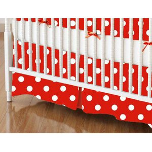 Primary Polka Dots Woven Crib Skirt