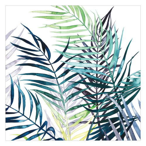Matt Fototapete Exotisches Blattwerk - Palme 1,92 m x 192 cm East Urban Home