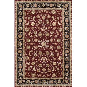Hand-Tufted Burgundy/Red Area Rug