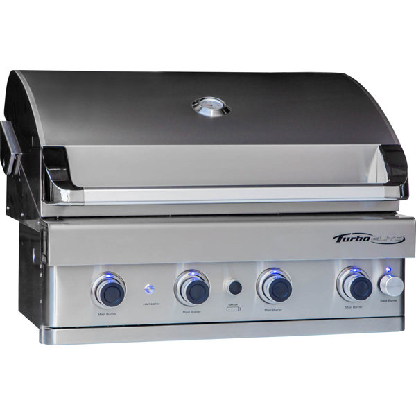 Turbo Elite 4-Burner Built-In Gas Grill by Barbeques Galore