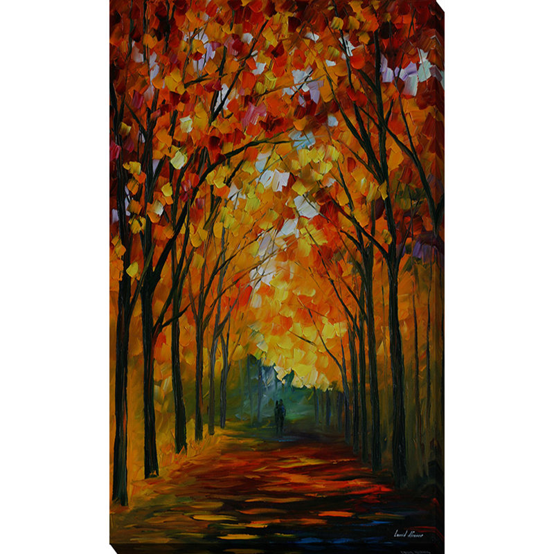 Pictureperfectinternational Farewell To Autumn By Leonid Afremov Painting Print On Wrapped Canvas Wayfair Inspired by impressionism, the paintings showcase bold knife cuts and tonal contrasts. farewell to autumn by leonid afremov painting print on wrapped canvas