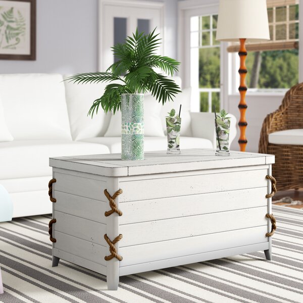 Chaz Solid Wood Coffee Table With Storage By Beachcrest Home