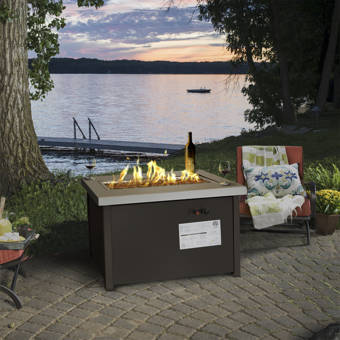 Latitude Run Emel Aluminum Propane Fire Pit Table Wayfair
