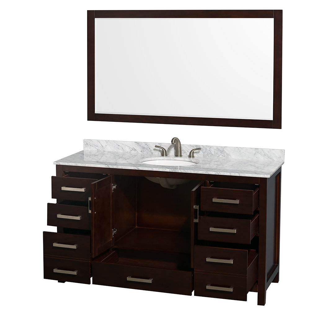 Wyndham Collection Sheffield 60 Single Bathroom Vanity Set With Mirror Reviews Wayfair