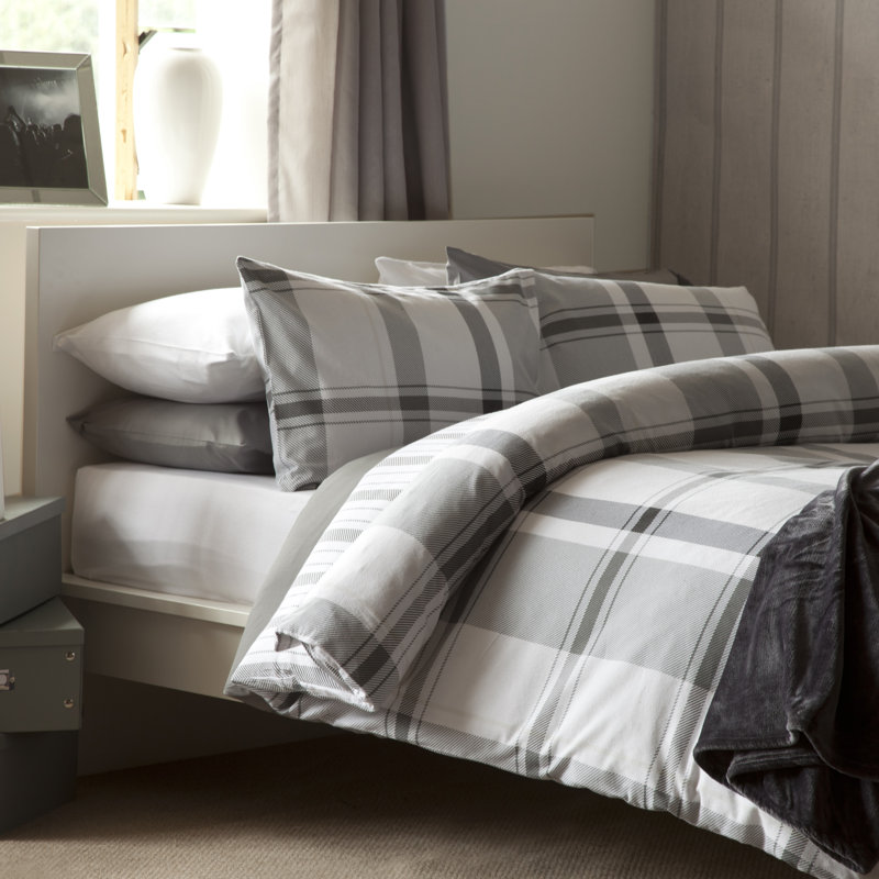 Wayfair Basics Checked Duvet Cover Set Reviews Co Uk Checked Duvet Cover Set