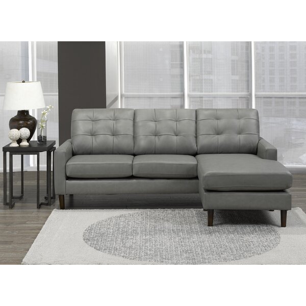 Velda Right Hand Facing Leather Sectional By Brayden Studio