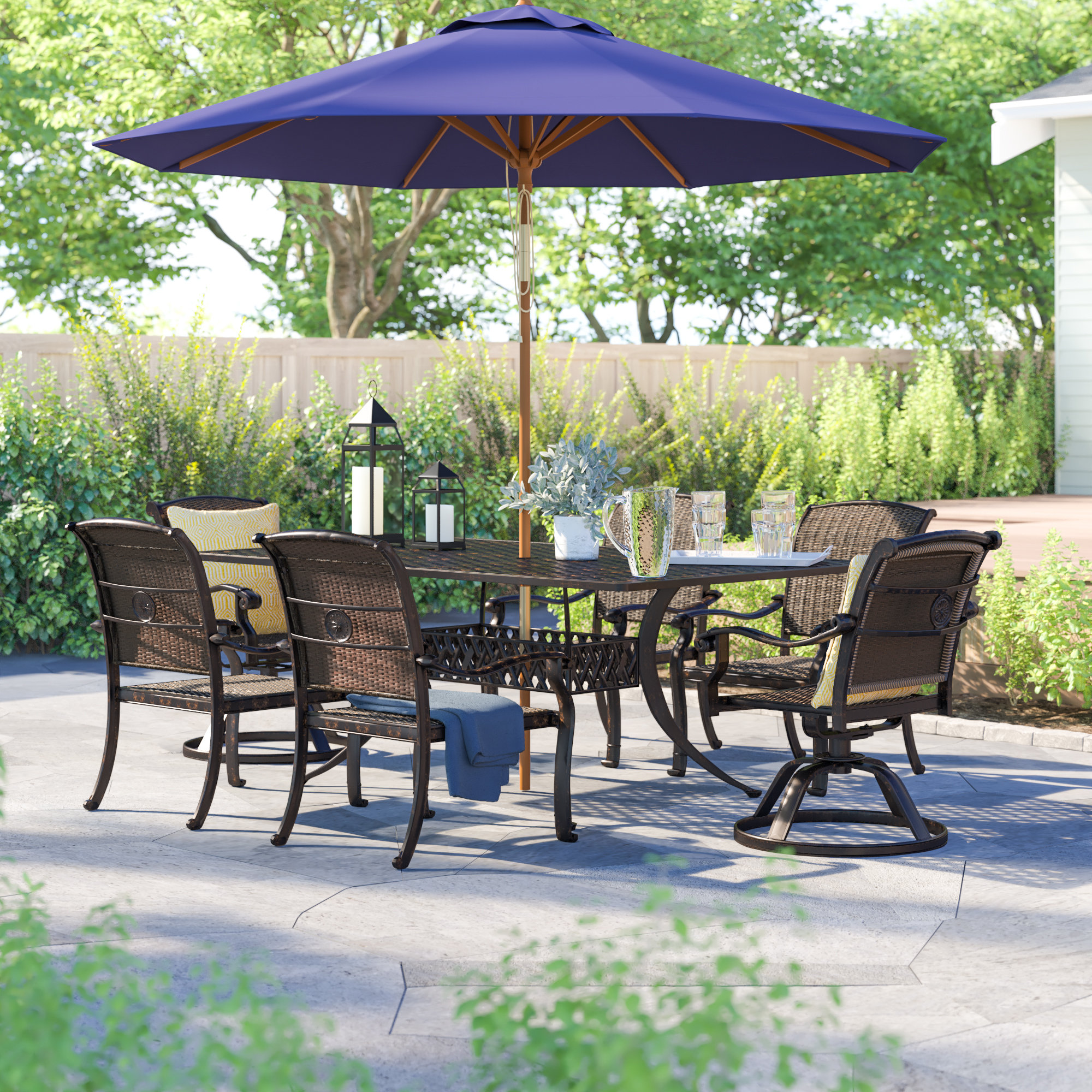 Sol 72 Outdoor Harland 7 Piece Dining Set Wayfair Sol 72 Outdoor Harland 7 Piece Dining