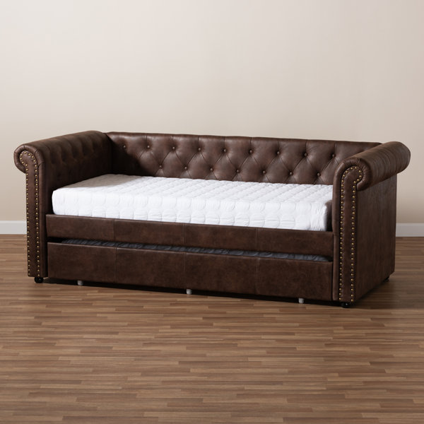 Mickel Upholstered Twin Daybed With Trundle By House Of Hampton