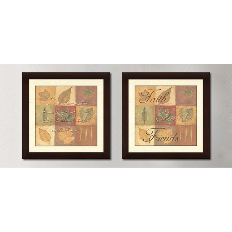 August Grove Faith Family Friends 2 Piece Framed Graphic Art