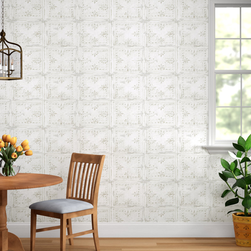Charlton Home Rossini Tin Tile Peel and Stick Wallpaper
