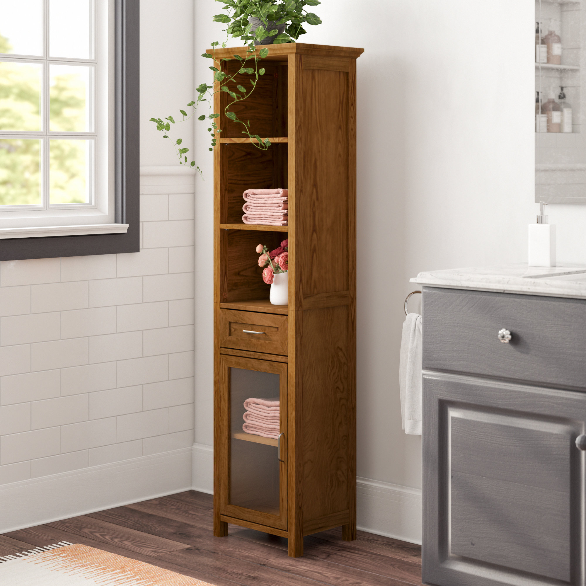 Greyleigh Bayard 17 W X 65 H Linen Tower Reviews Wayfair Greyleigh Bayard 17 W X 65 H Linen