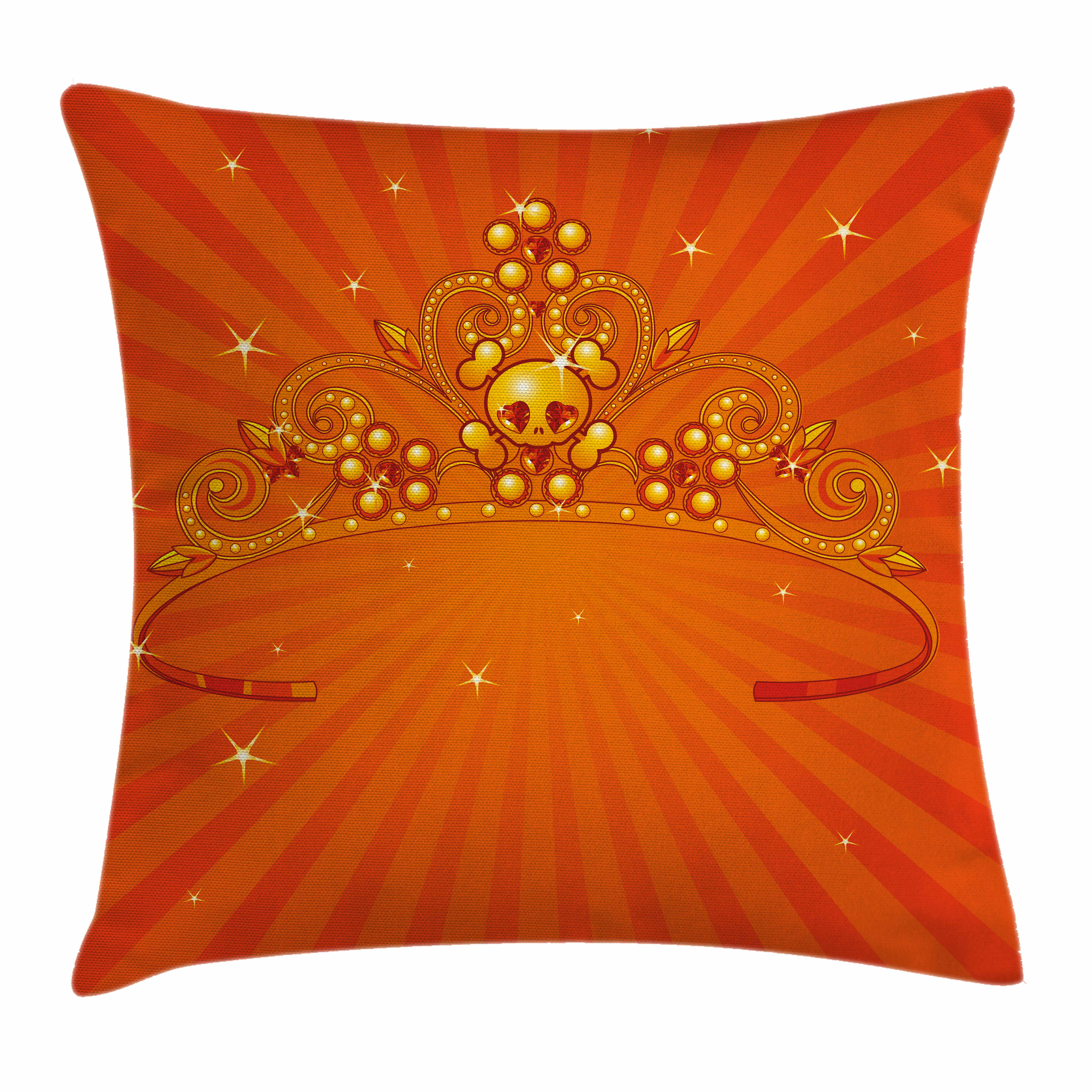 East Urban Home Halloween Fancy Princess Crown Square Pillow Cover