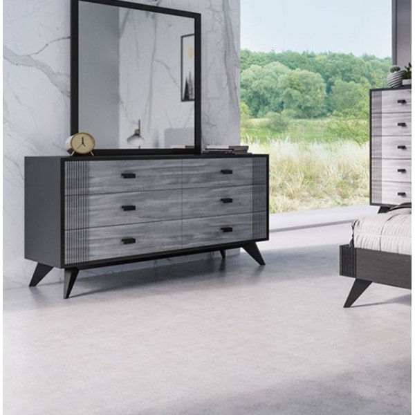 Modern Donham 6 Drawer Double Dresser With Mirror By Ivy Bronx Top Reviews