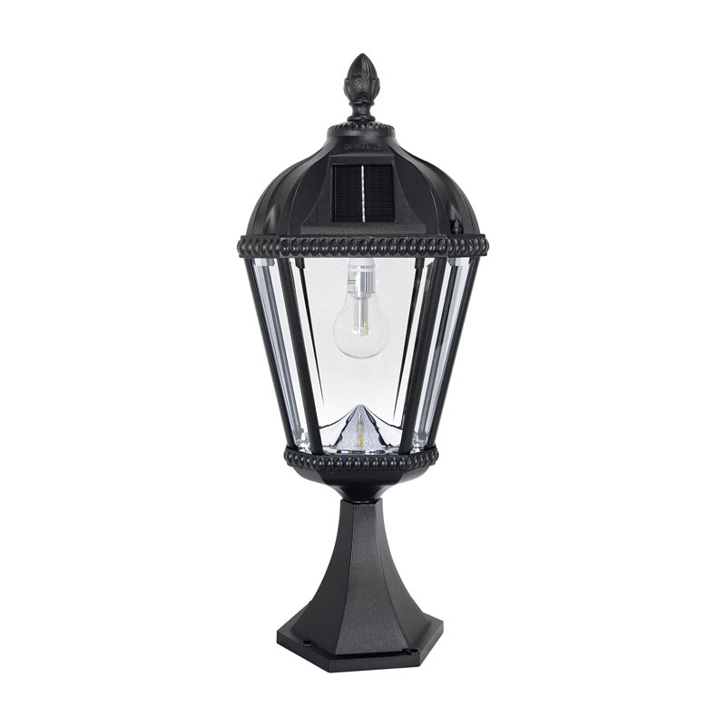 Alcott Hill Rasberry Solar Powered 1-Light LED Pier Mount ... Alcott Hill Rasberry Solar Powered 1-Light LED Pier Mount ...