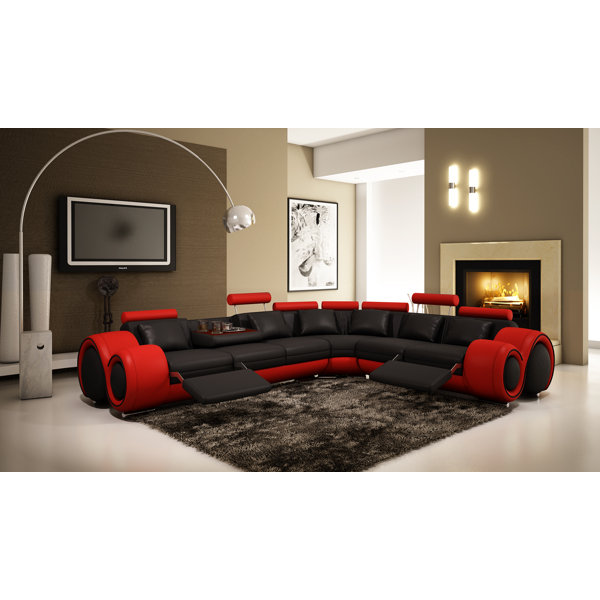 Behr Reclining Sectional By Orren Ellis #2