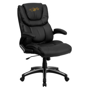 Genuine Leather Office Chairs You Ll Love Wayfair Personalized Leather Executive Chair